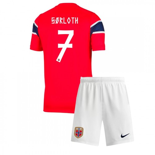 Norveška Alexander Sorloth #7 Domaci Dres za Dječji SP 2026 Kratak Rukavima (+ kratke hlače)